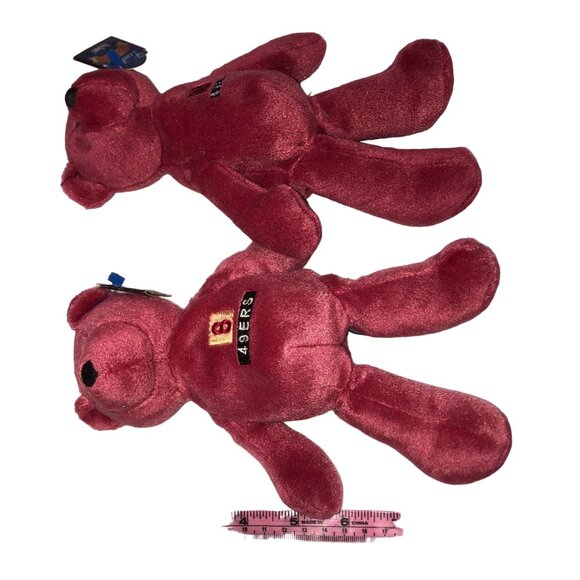 49ers JERRY RICE STEVE YOUNG LIMITED TREASURES BEARS STUFFED ANIMAL PLUSH 8 INCH - Picture 6 of 9